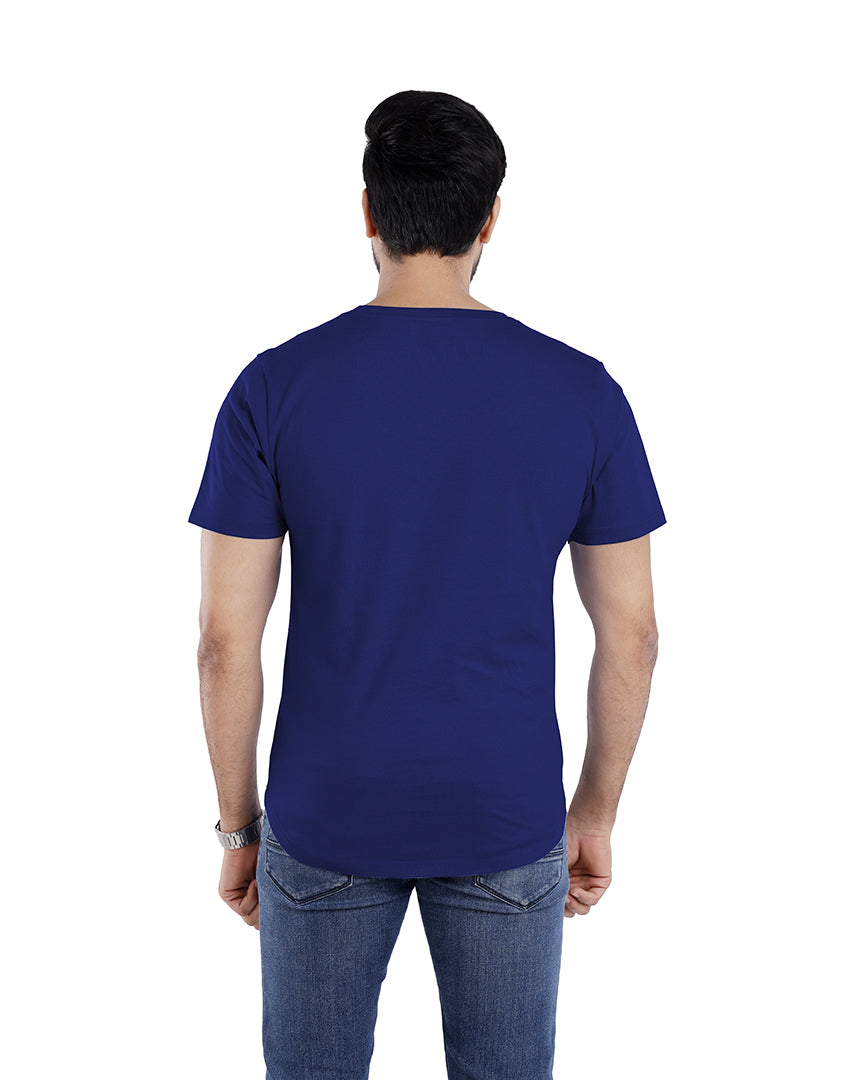 Men’s Short Sleeve Drop Cut Crew Neck T-Shirt - Royal Blue