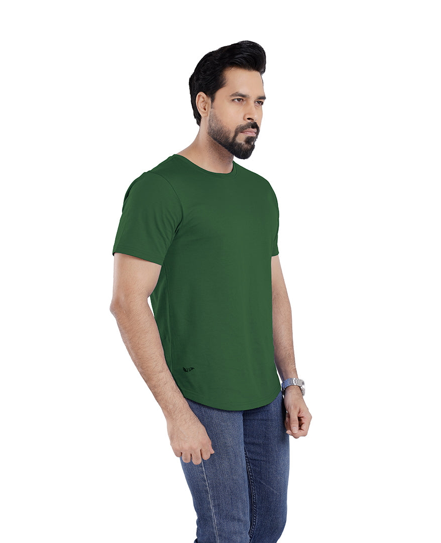 Men’s Short Sleeve Drop Cut Crew Neck T-Shirt - Green