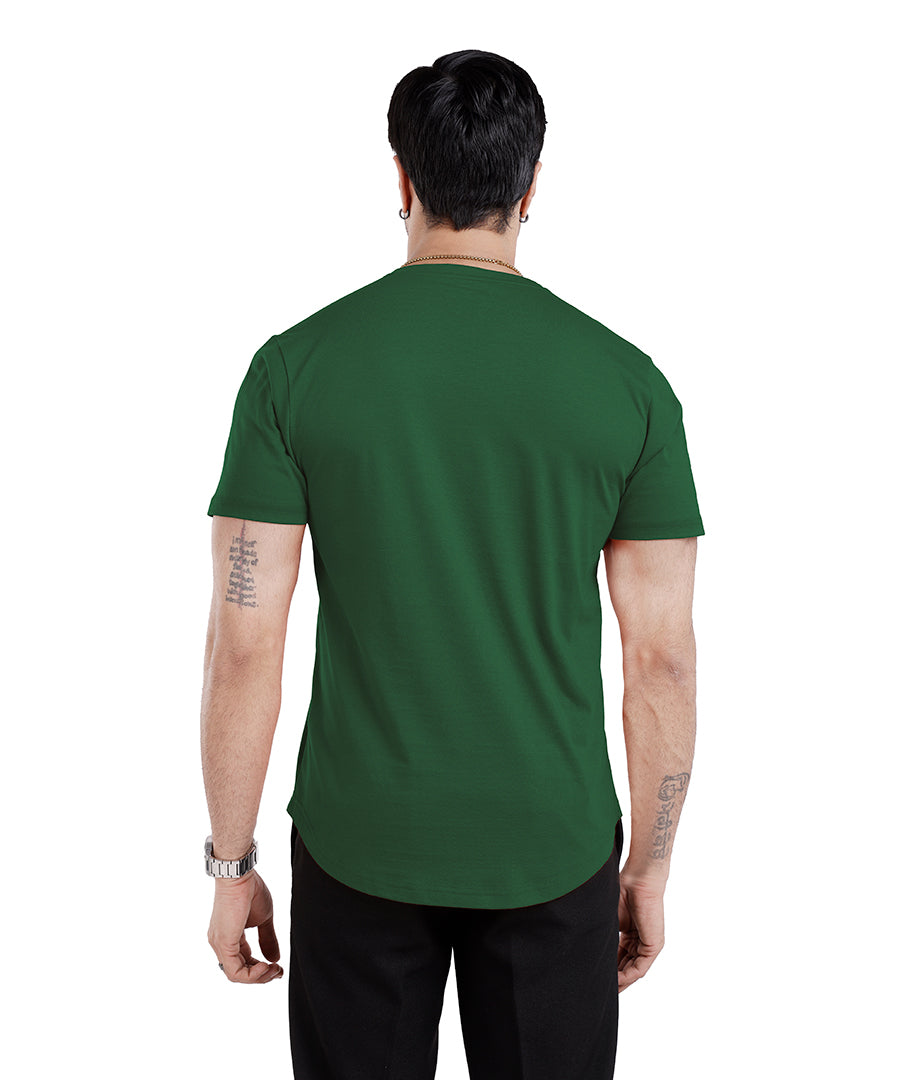 Men’S Short Sleeve Drop Cut V-Neck T-Shirt - Green