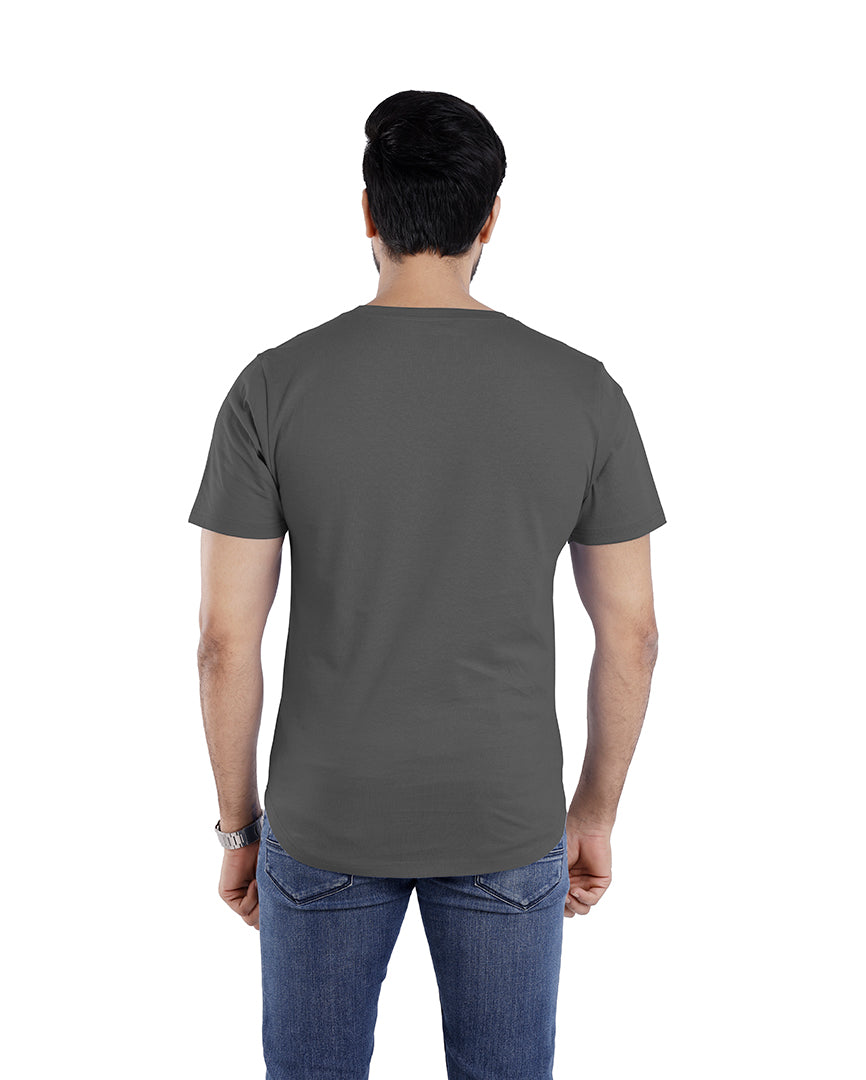 Men’s Short Sleeve Drop Cut Crew Neck T-Shirt - Grey