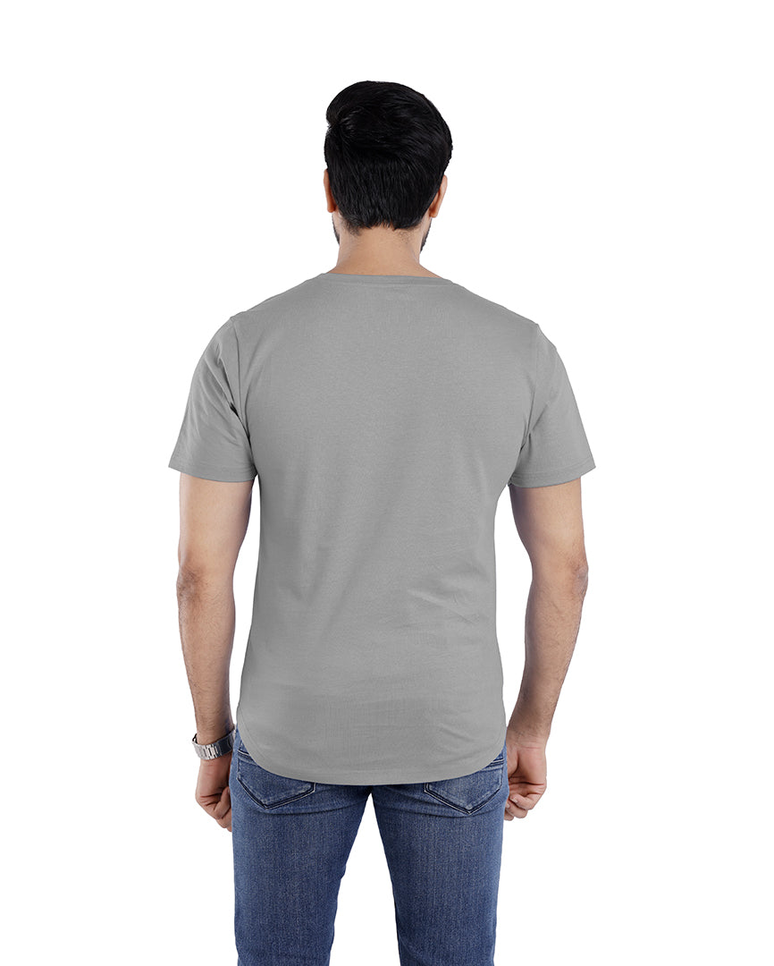 Men’s Short Sleeve Drop Cut Crew Neck T-Shirt - Silver Grey