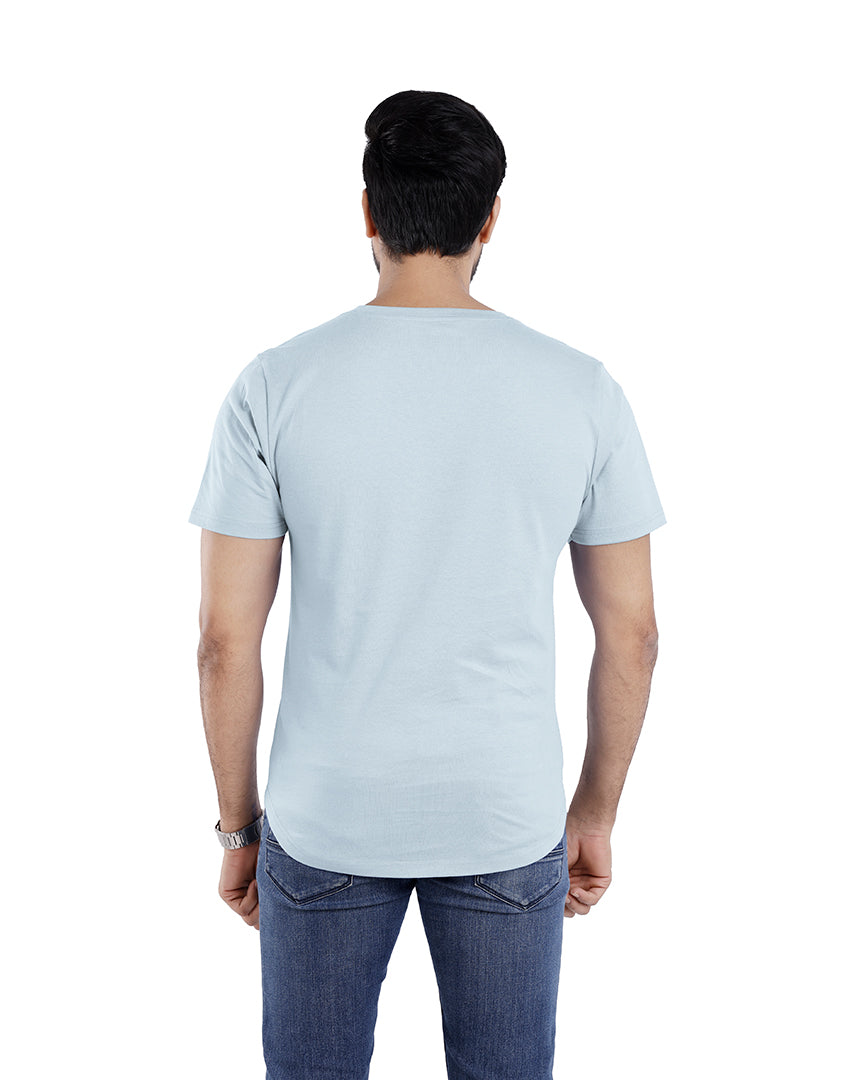 Men’s Short Sleeve Drop Cut Crew Neck T-Shirt - Ice Blue