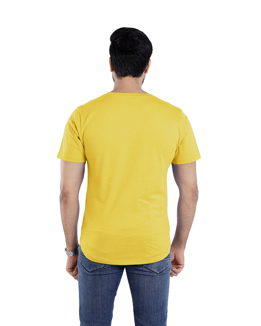 Men’s Short Sleeve Drop Cut Crew Neck T-Shirt - Yellow