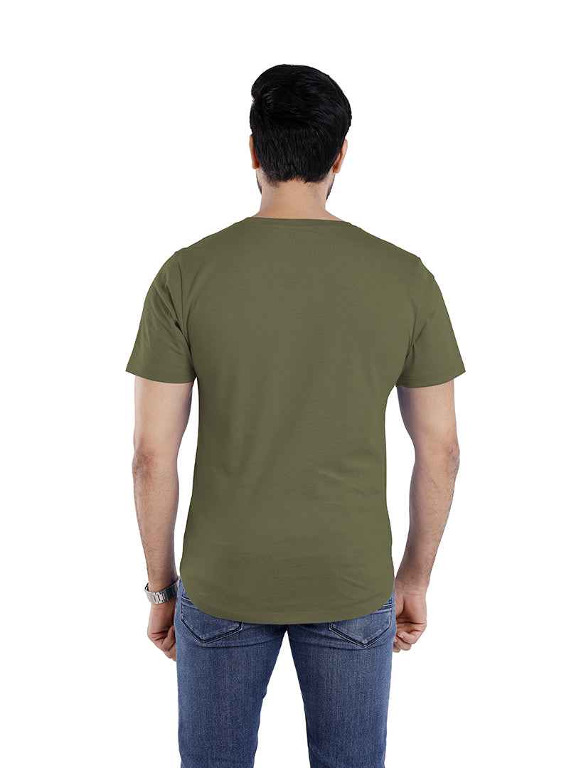 Men’s Short Sleeve Drop Cut Crew Neck T-Shirt - Olive