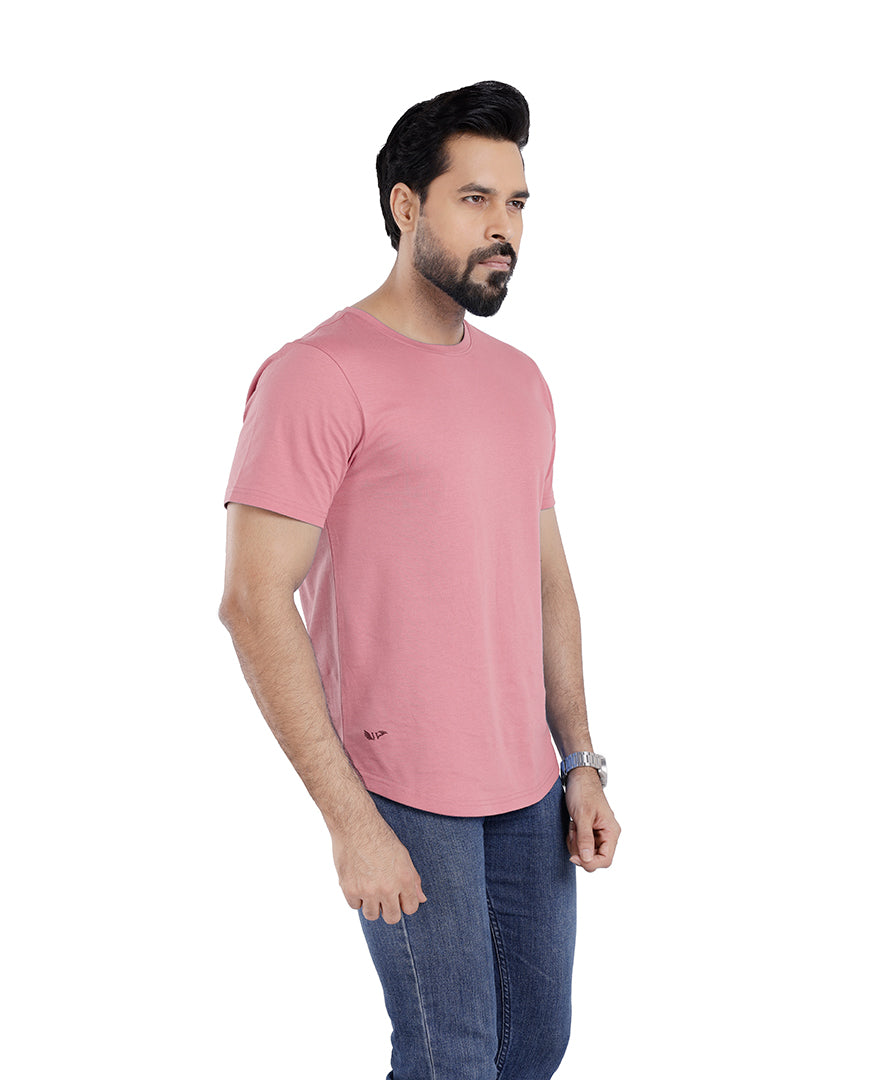 Men’s Short Sleeve Drop Cut Crew Neck T-Shirt - Dusty Rose