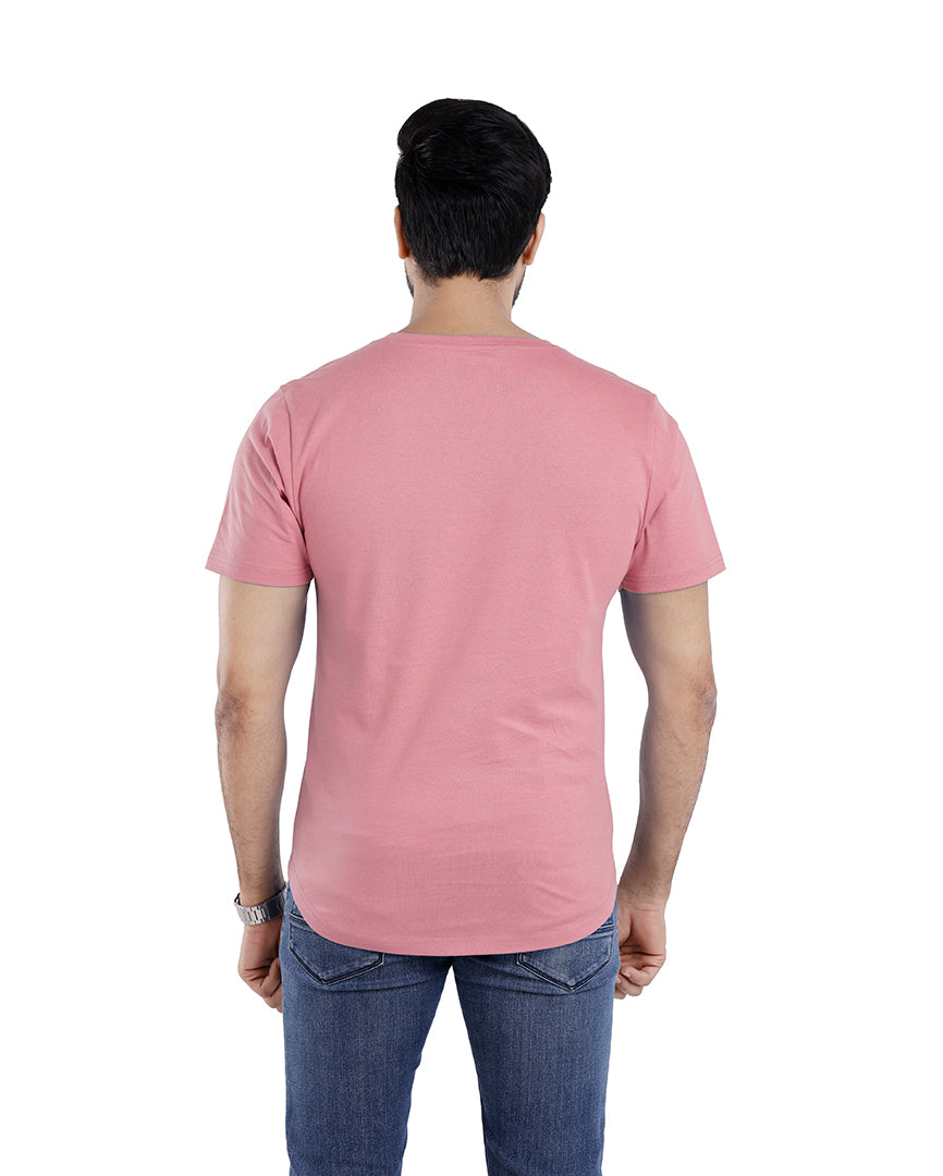 Men’s Short Sleeve Drop Cut Crew Neck T-Shirt - Dusty Rose