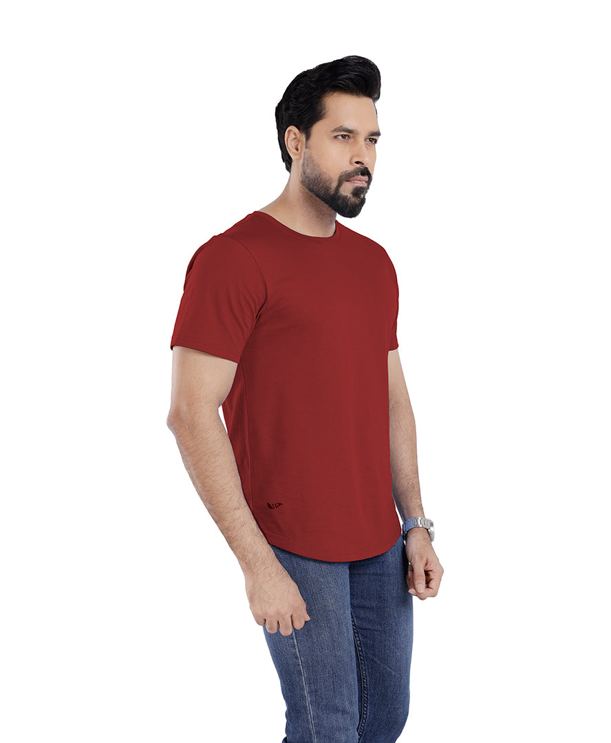 Men’s Short Sleeve Drop Cut Crew Neck T-Shirt - Red