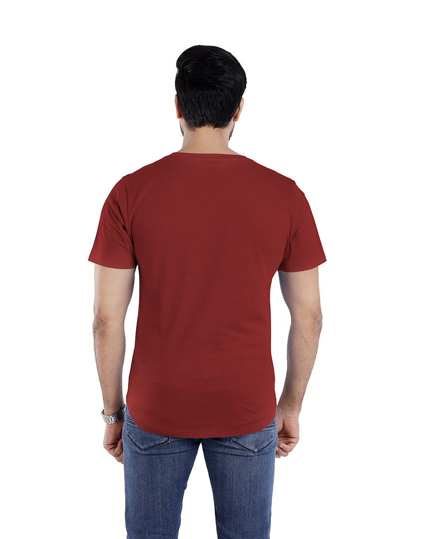 Men’s Short Sleeve Drop Cut Crew Neck T-Shirt - Red