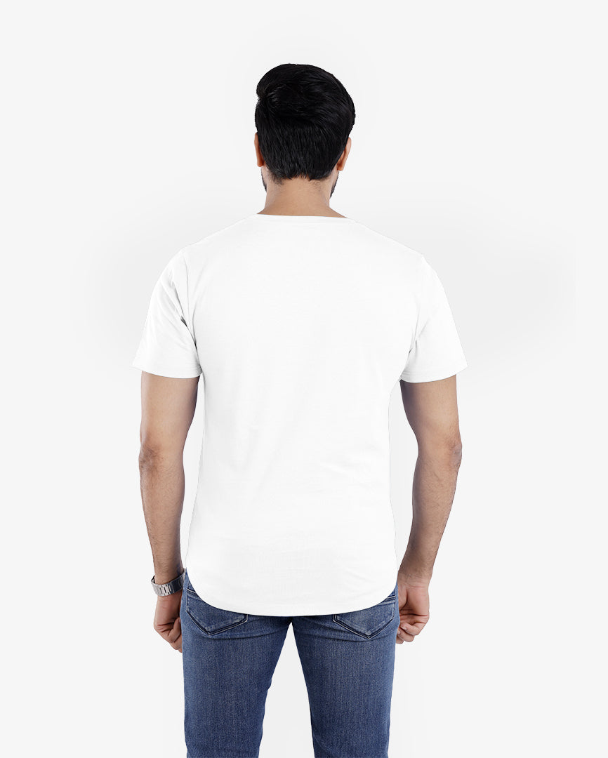 Men’s Short Sleeve Drop Cut Crew Neck T-Shirt - White