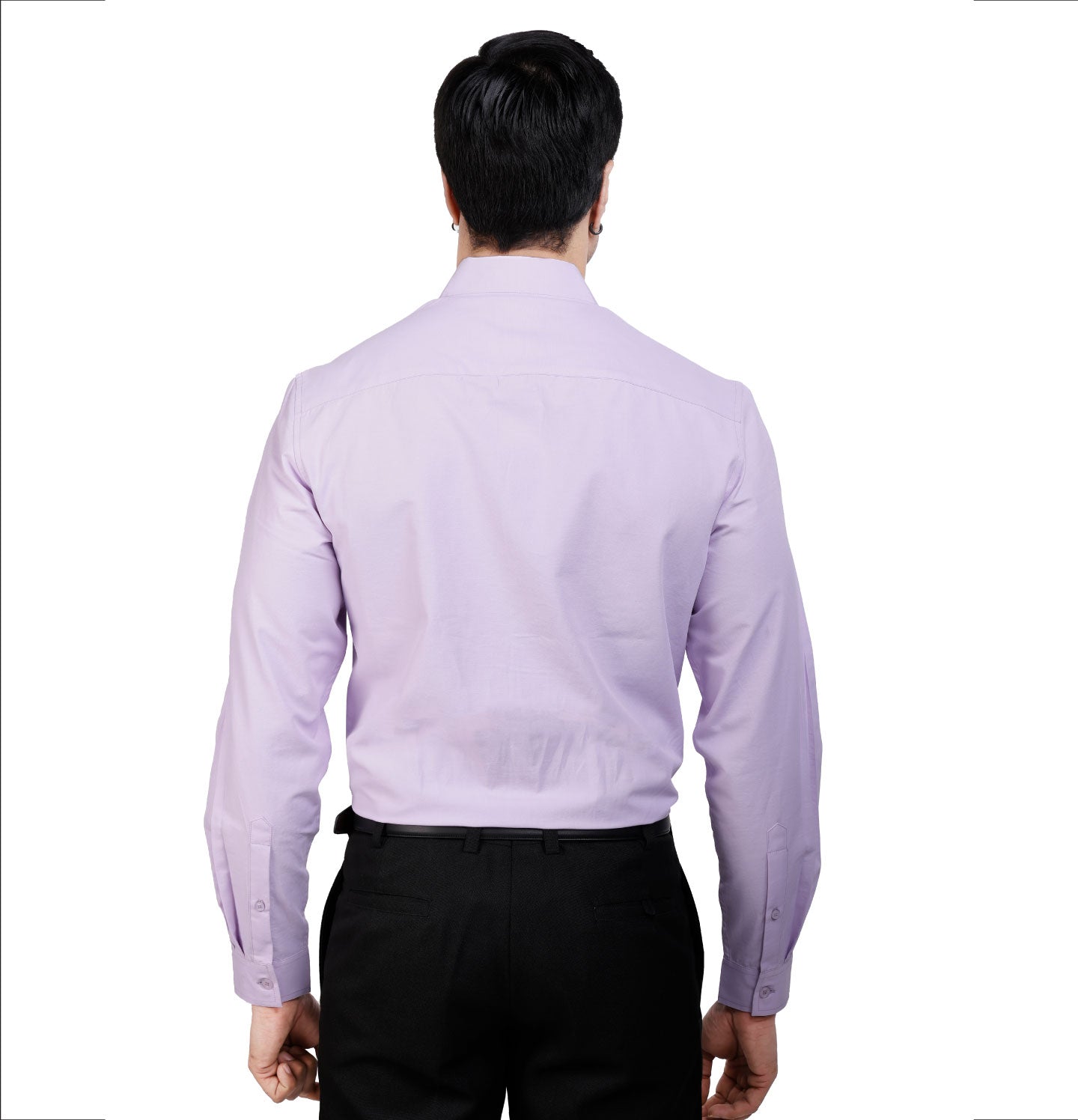 Active Fit Men's Shirt with Solid Pattern - Full Sleeves - Orchid Petal