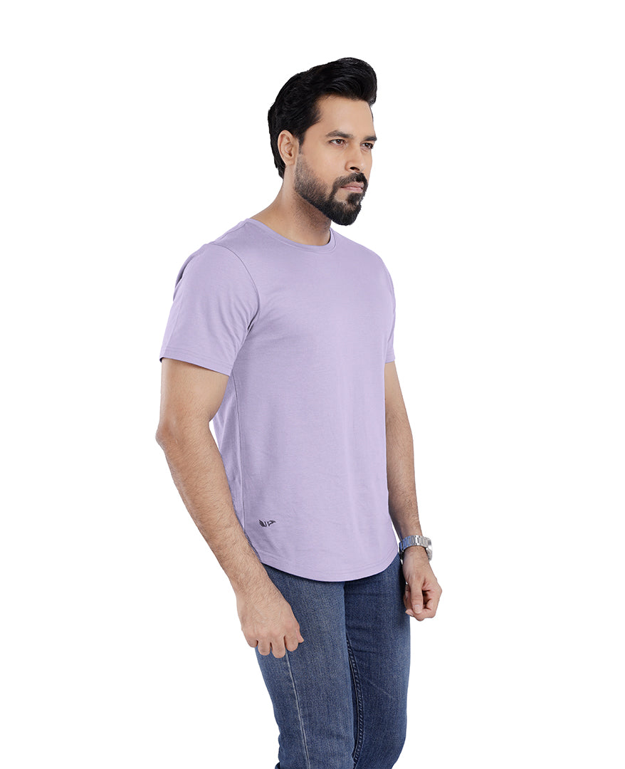 Men’s Short Sleeve Drop Cut Crew Neck T-Shirt - Lavender