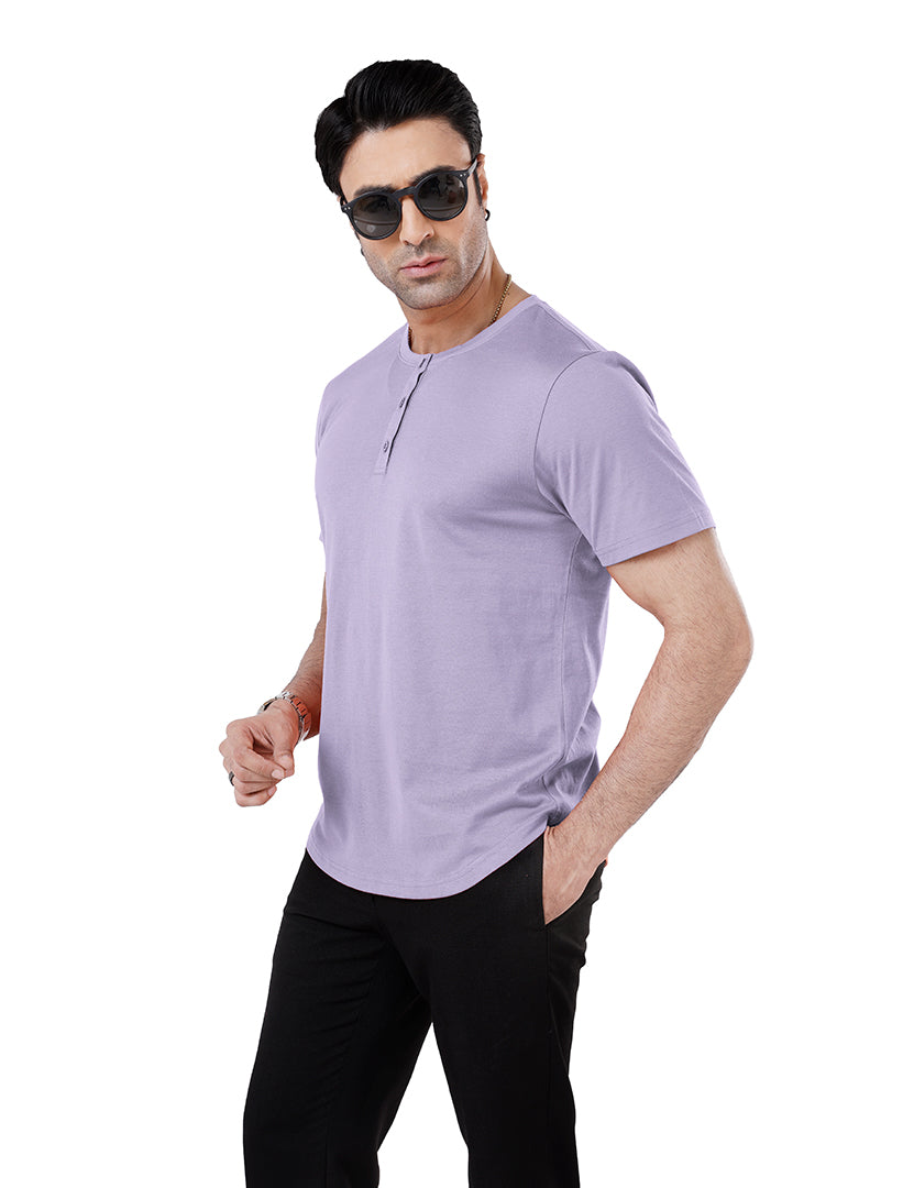 Men’s Short Sleeve Drop Cut Crew Neck T-Shirt - Lavender