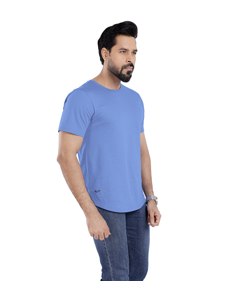 Men’s Short Sleeve Drop Cut Crew Neck T-Shirt - Blue Bonnet