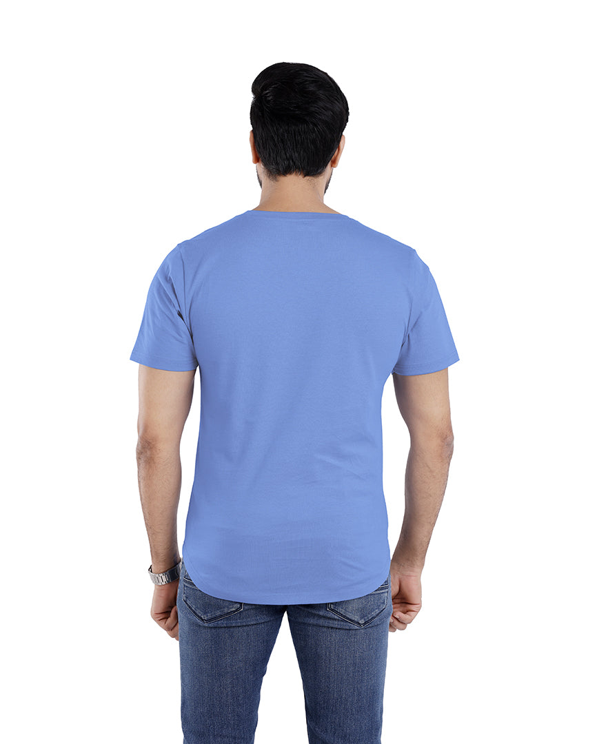 Men’s Short Sleeve Drop Cut Crew Neck T-Shirt - Blue Bonnet