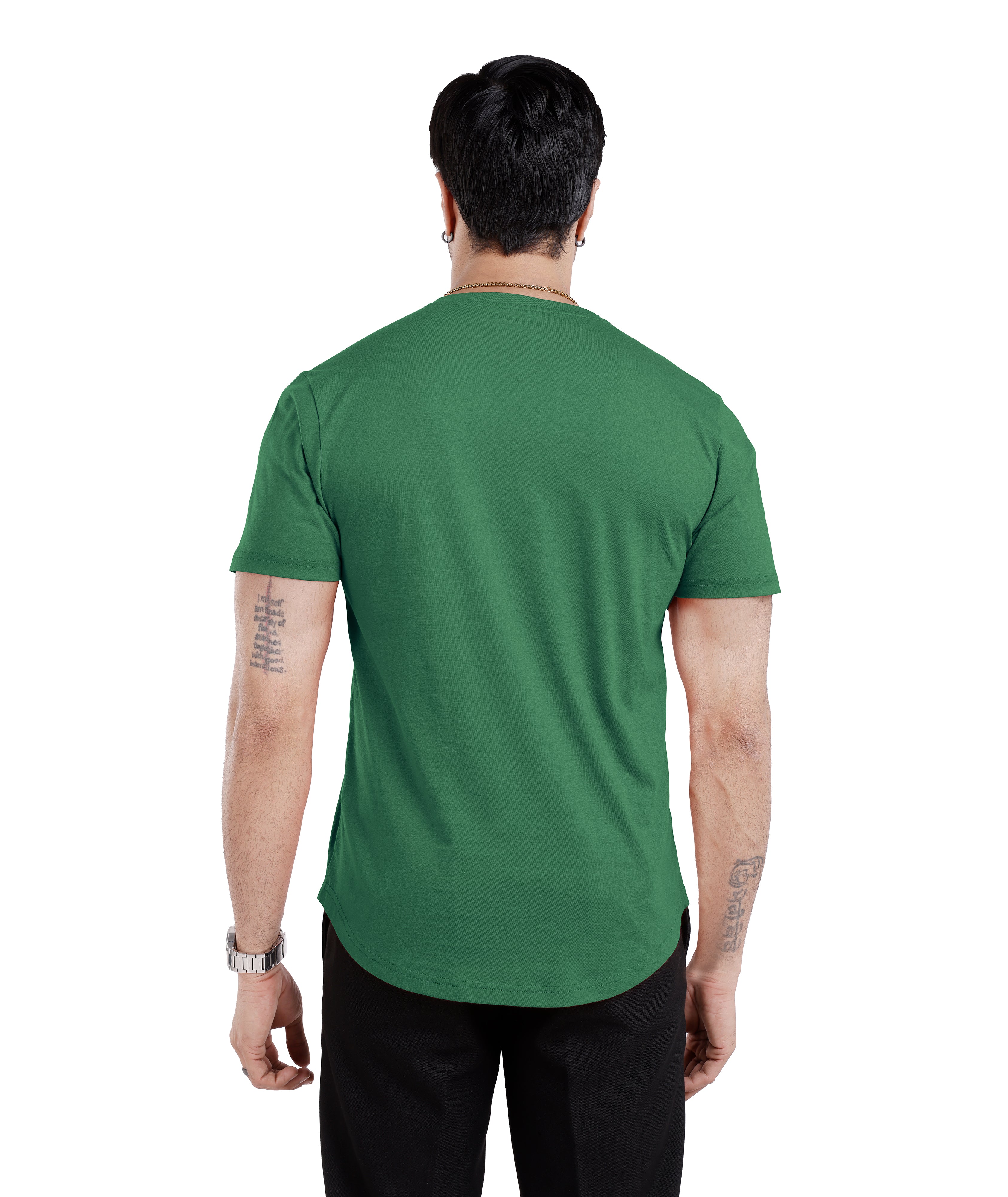 Men’S Short Sleeve Drop Cut Henley Neck T-Shirt - Pastel-Green