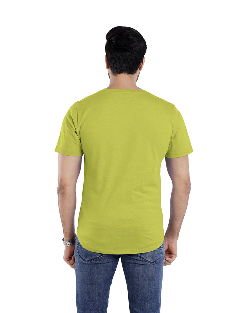 Men’s Short Sleeve Drop Cut Crew Neck T-Shirt - Lime Green