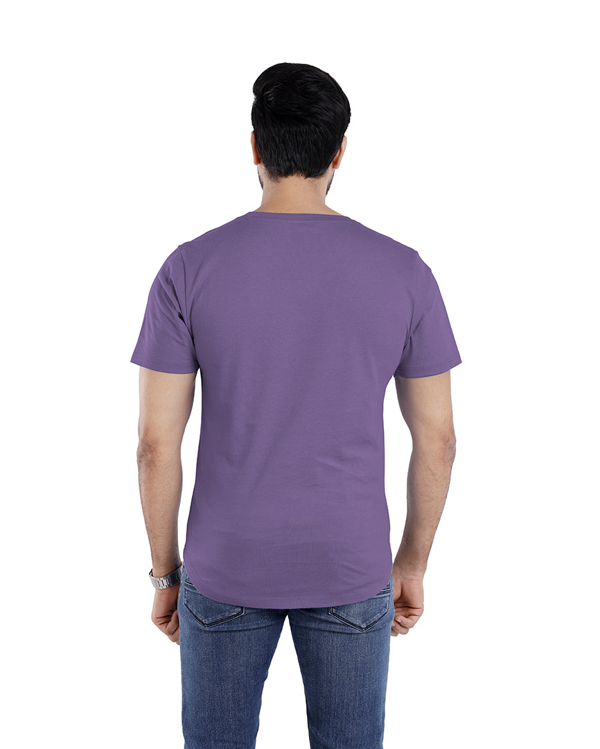 Men’s Short Sleeve Drop Cut Crew Neck T-Shirt - Violet