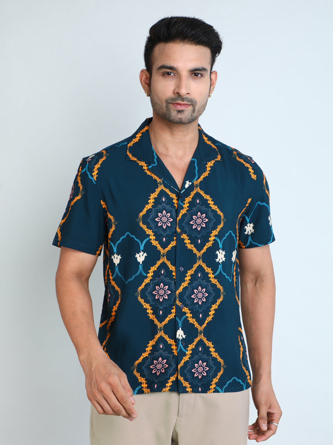 Relaxed Fit Mens Printed Casual Shirt (SS26-OGETRELIS)