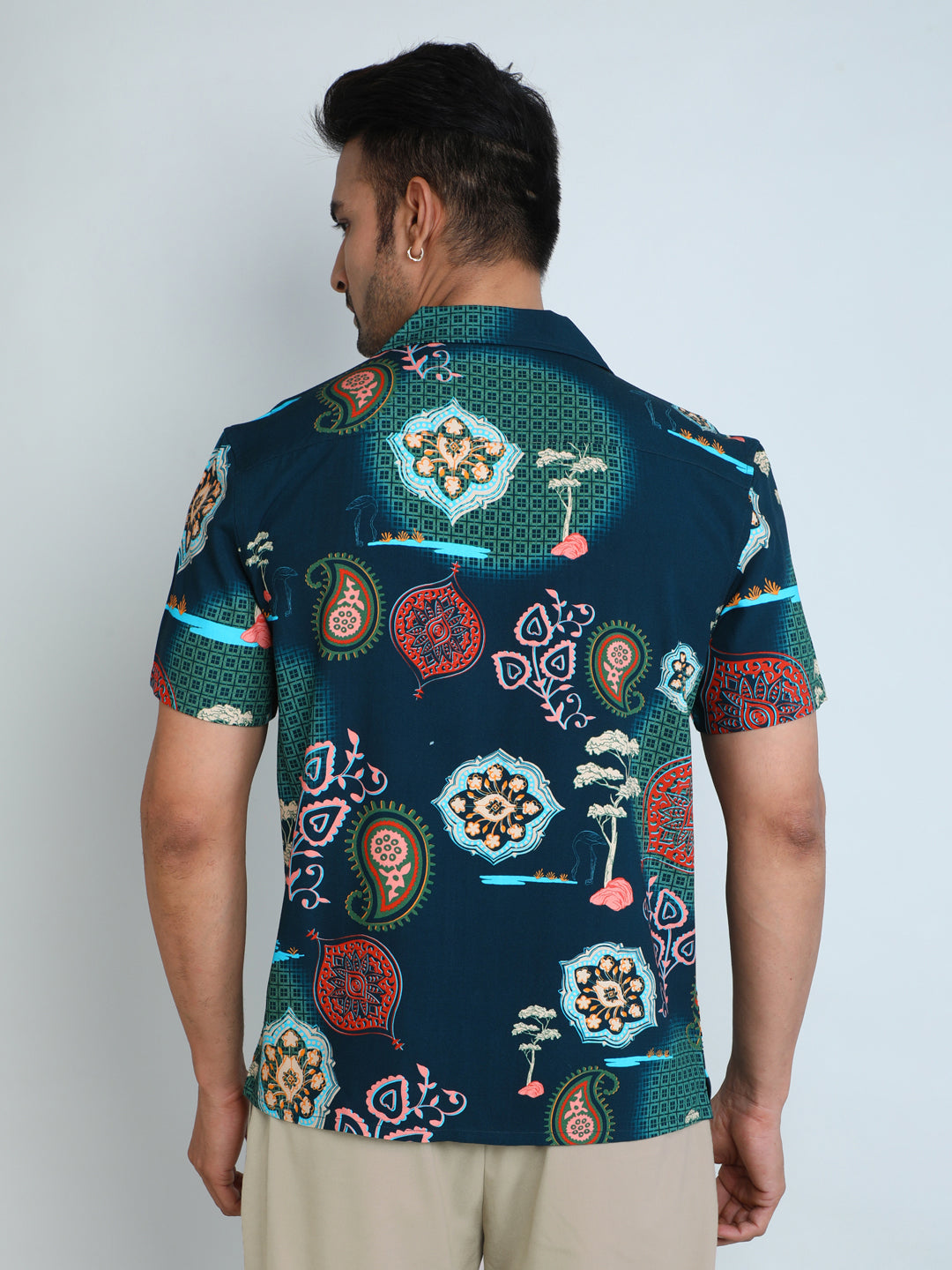 Relaxed Fit Mens Printed Casual Shirt (SS26-MANDALA)
