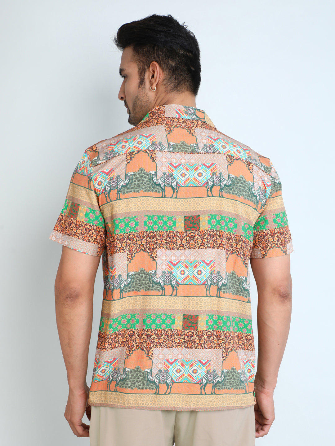 Relaxed Fit Mens Printed Casual Shirt (SS26-ETHENIC)