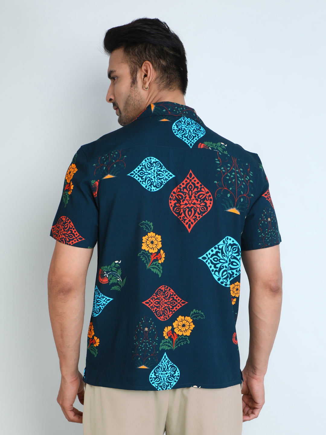 Relaxed Fit Mens Printed Casual Shirt (SS26-BOTANICAL)