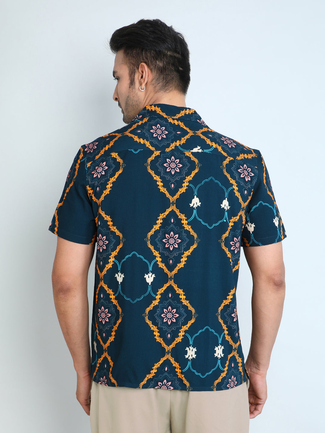 Relaxed Fit Mens Printed Casual Shirt (SS26-OGETRELIS)