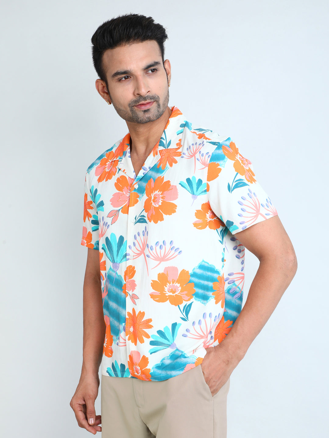 Relaxed Fit Mens Printed Casual Shirt (SS26-HAWAIIAN)