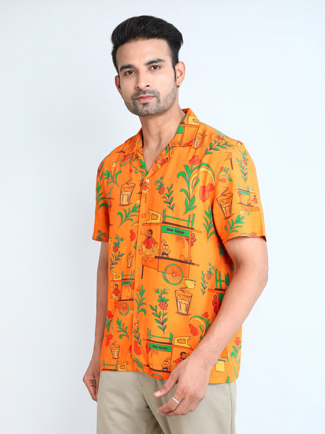 Relaxed Fit Mens Printed Casual Shirt (SS26-SUTTABAR)