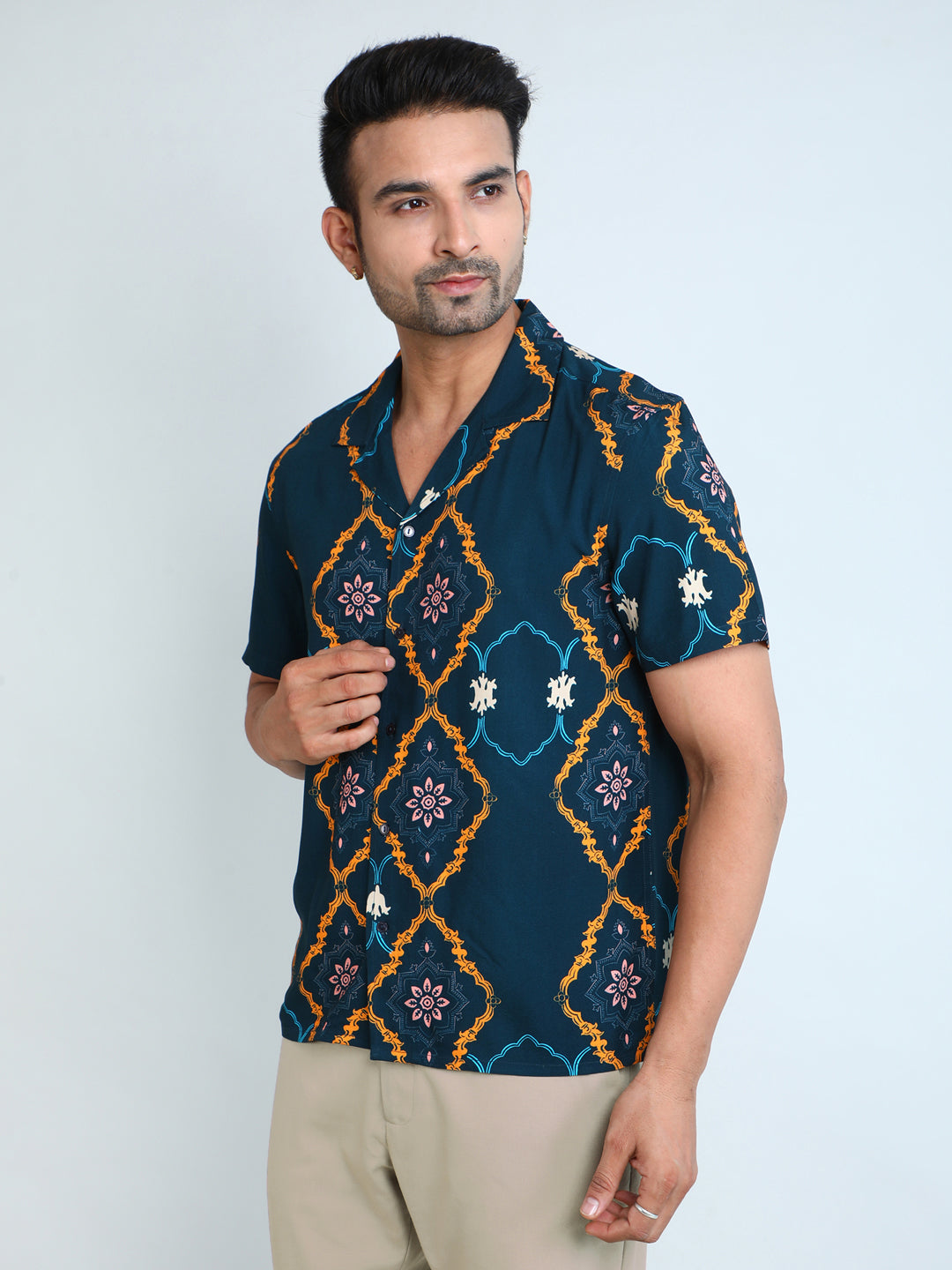 Relaxed Fit Mens Printed Casual Shirt (SS26-OGETRELIS)