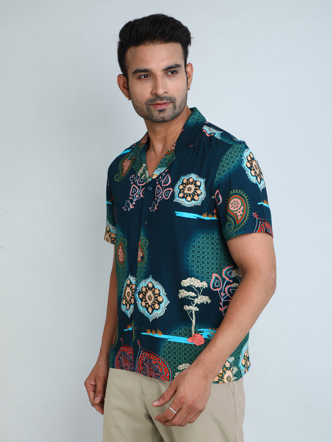 Relaxed Fit Mens Printed Casual Shirt (SS26-MANDALA)