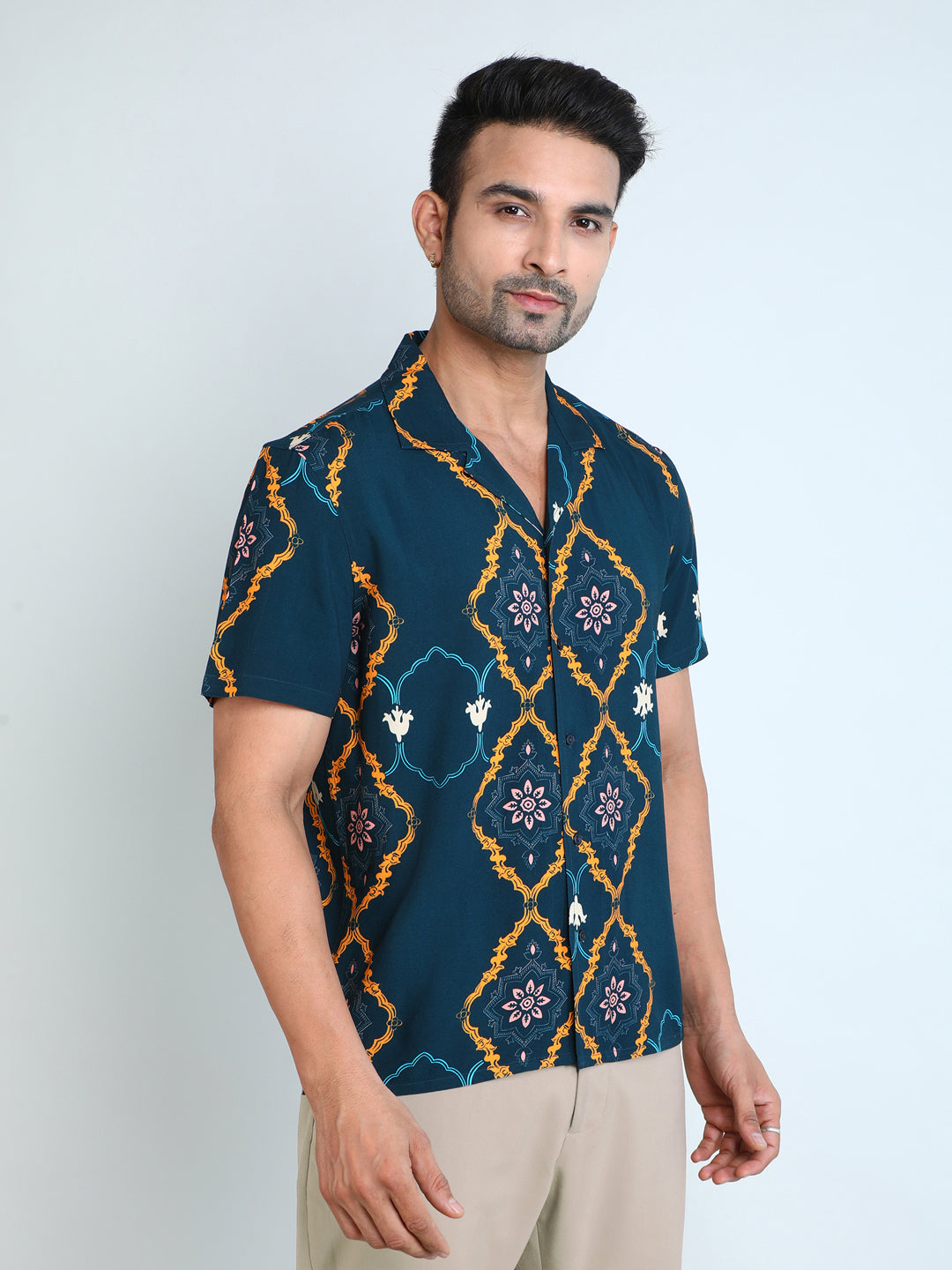 Relaxed Fit Mens Printed Casual Shirt (SS26-OGETRELIS)