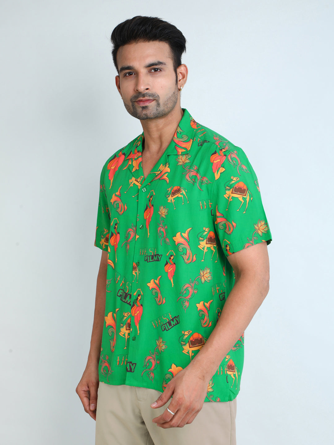 Relaxed Fit Mens Printed Casual Shirt (SS26-FILMY)