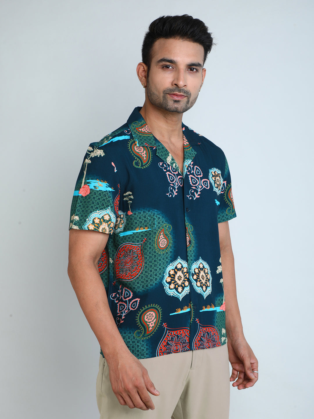 Relaxed Fit Mens Printed Casual Shirt (SS26-MANDALA)