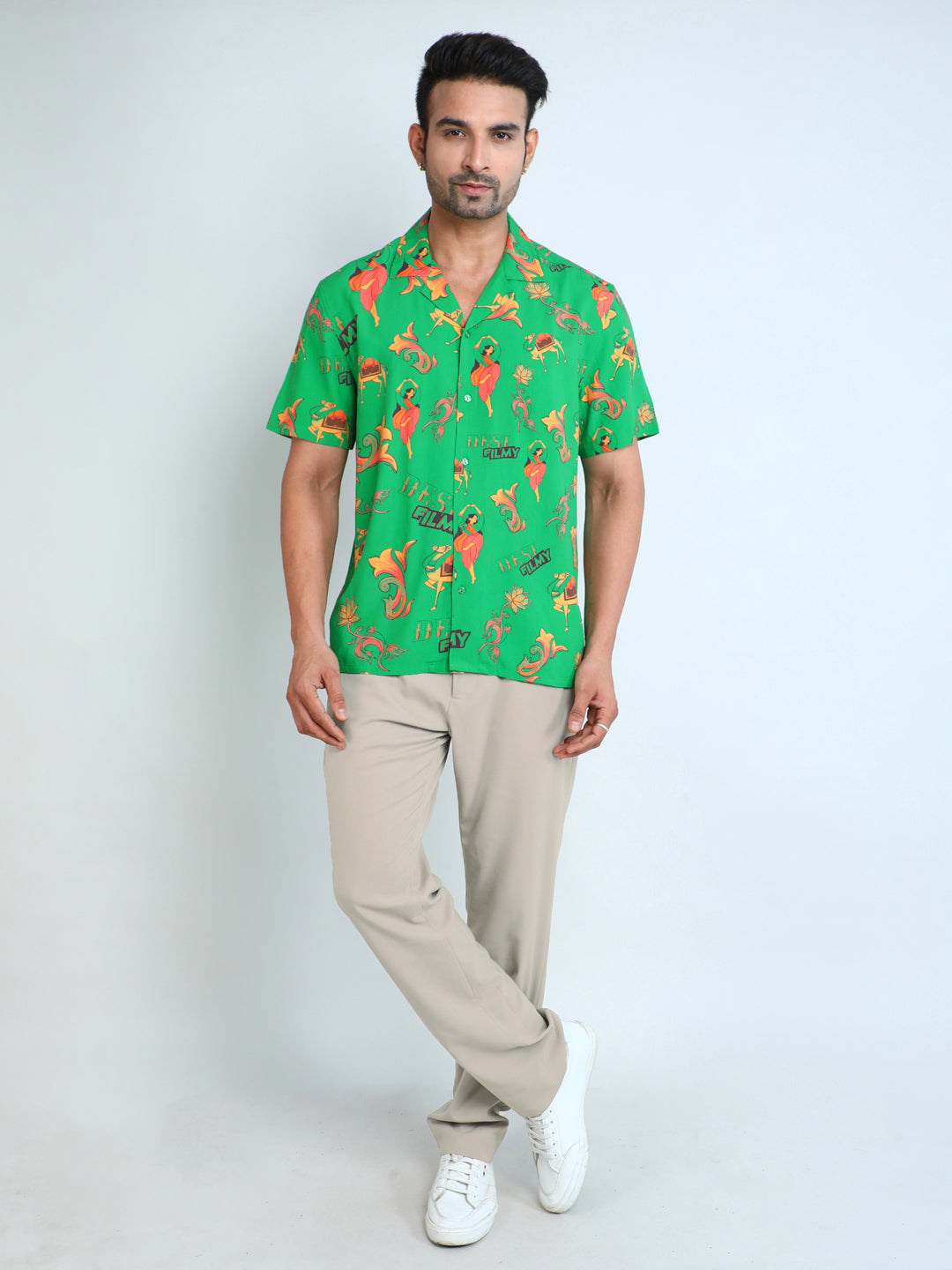Relaxed Fit Mens Printed Casual Shirt (SS26-FILMY)