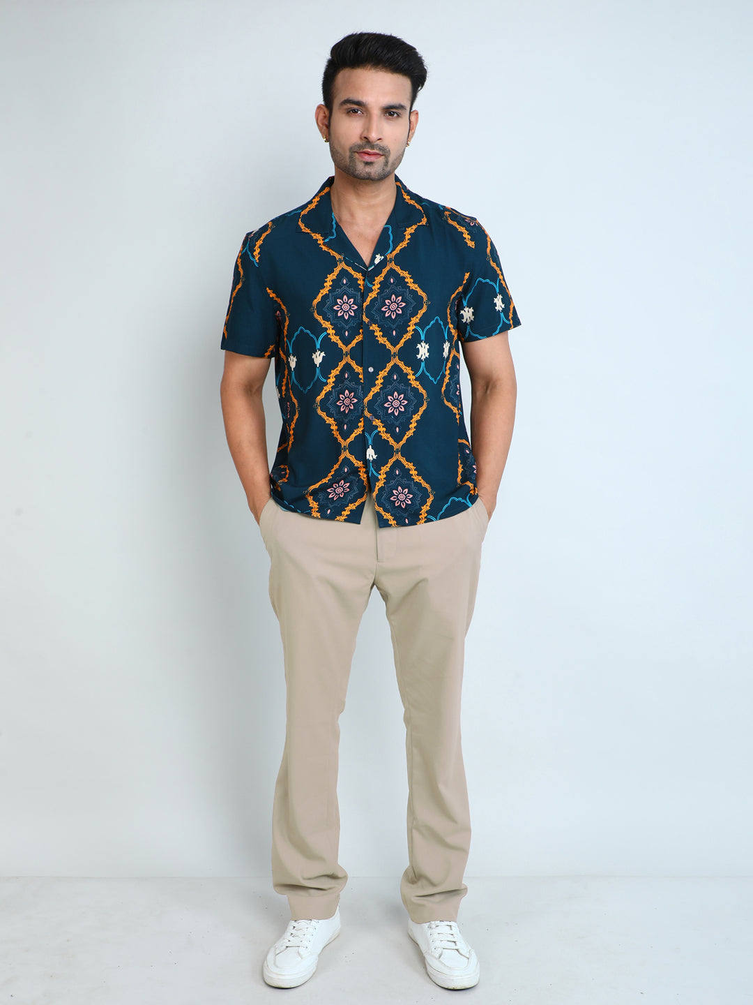 Relaxed Fit Mens Printed Casual Shirt (SS26-OGETRELIS)