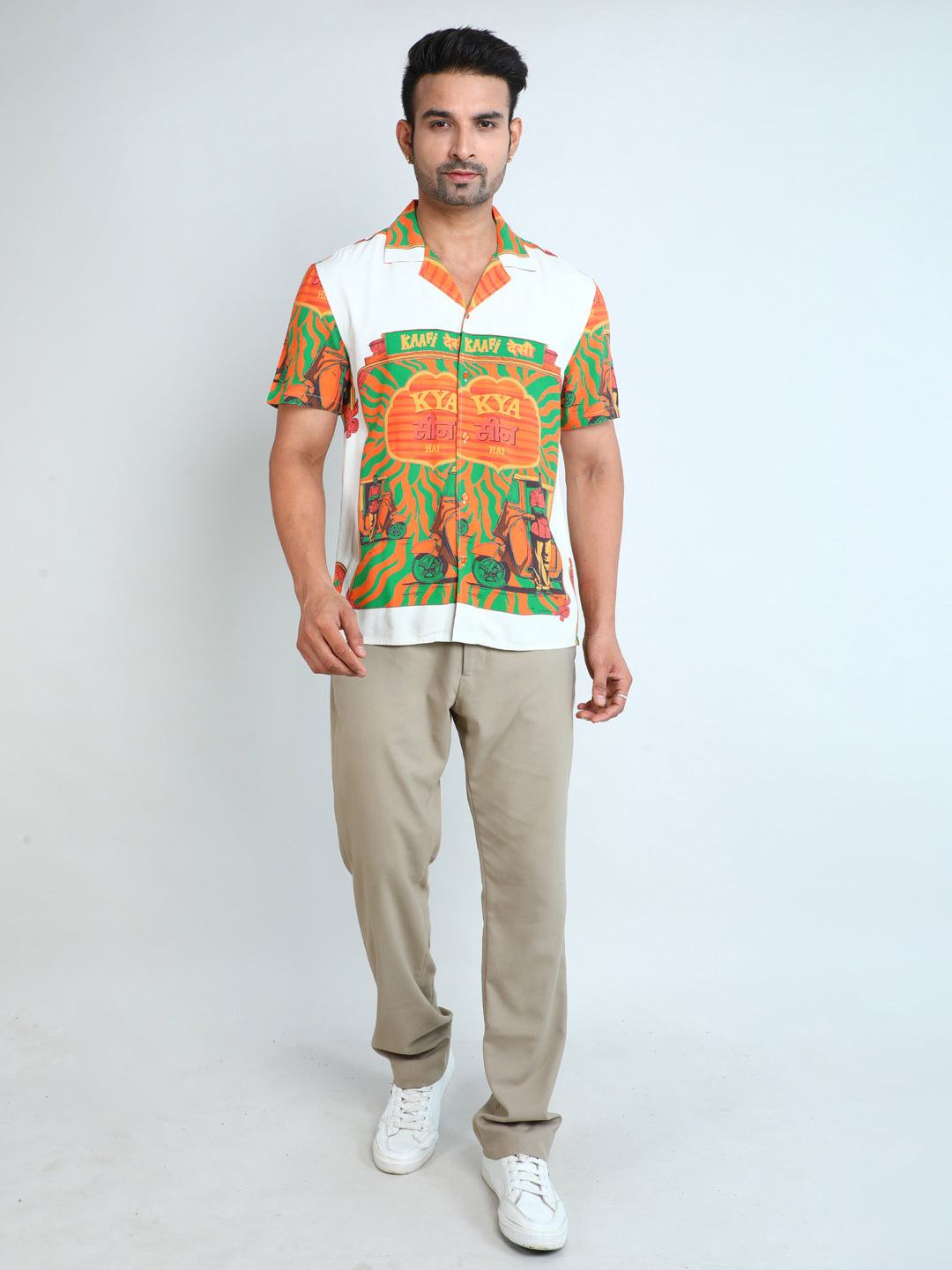 Relaxed Fit Mens Printed Casual Shirt (SS26-KAAFIDESI)
