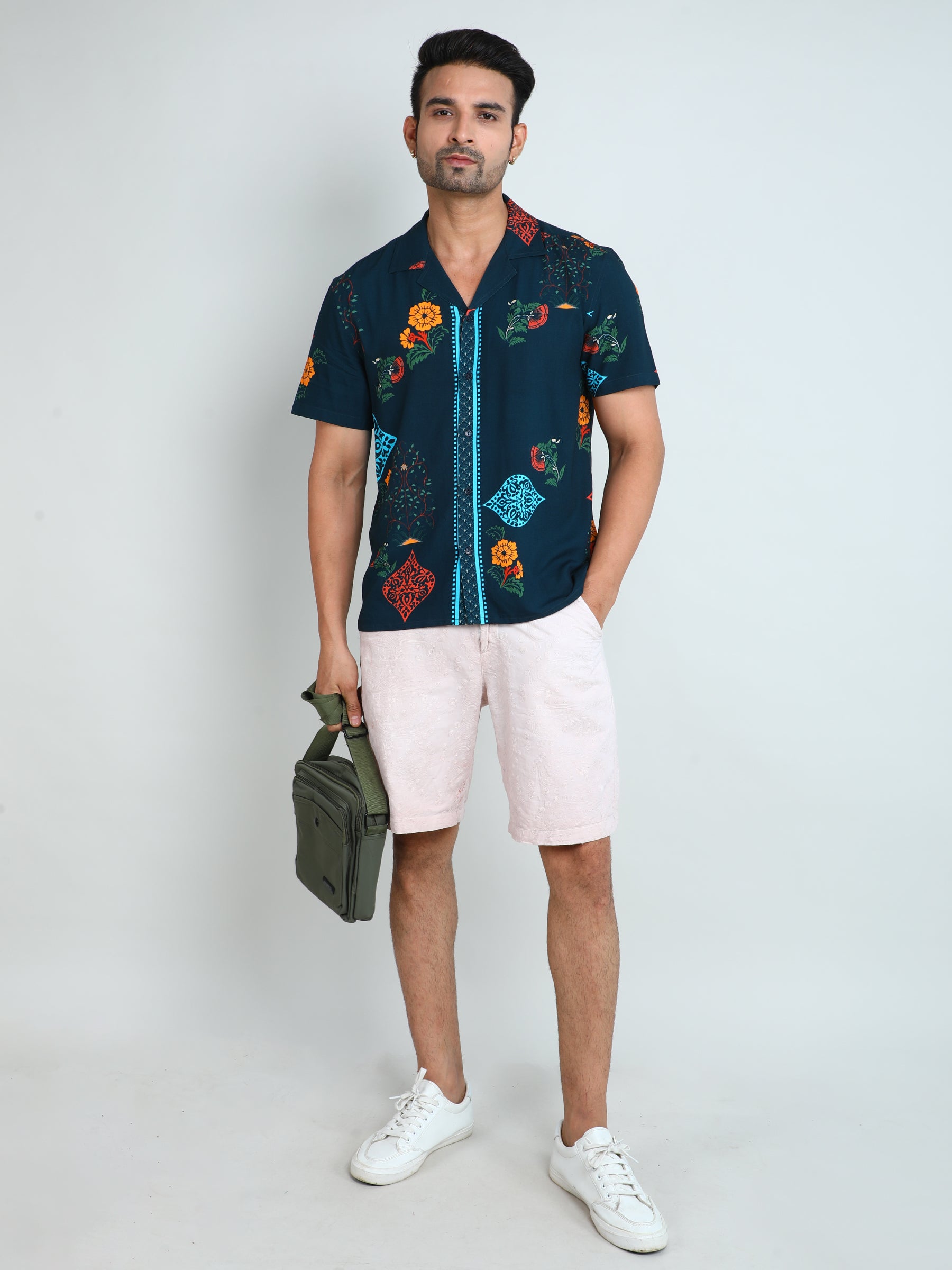 Relaxed Fit Mens Printed Casual Shirt (SS26-BOTANICAL)