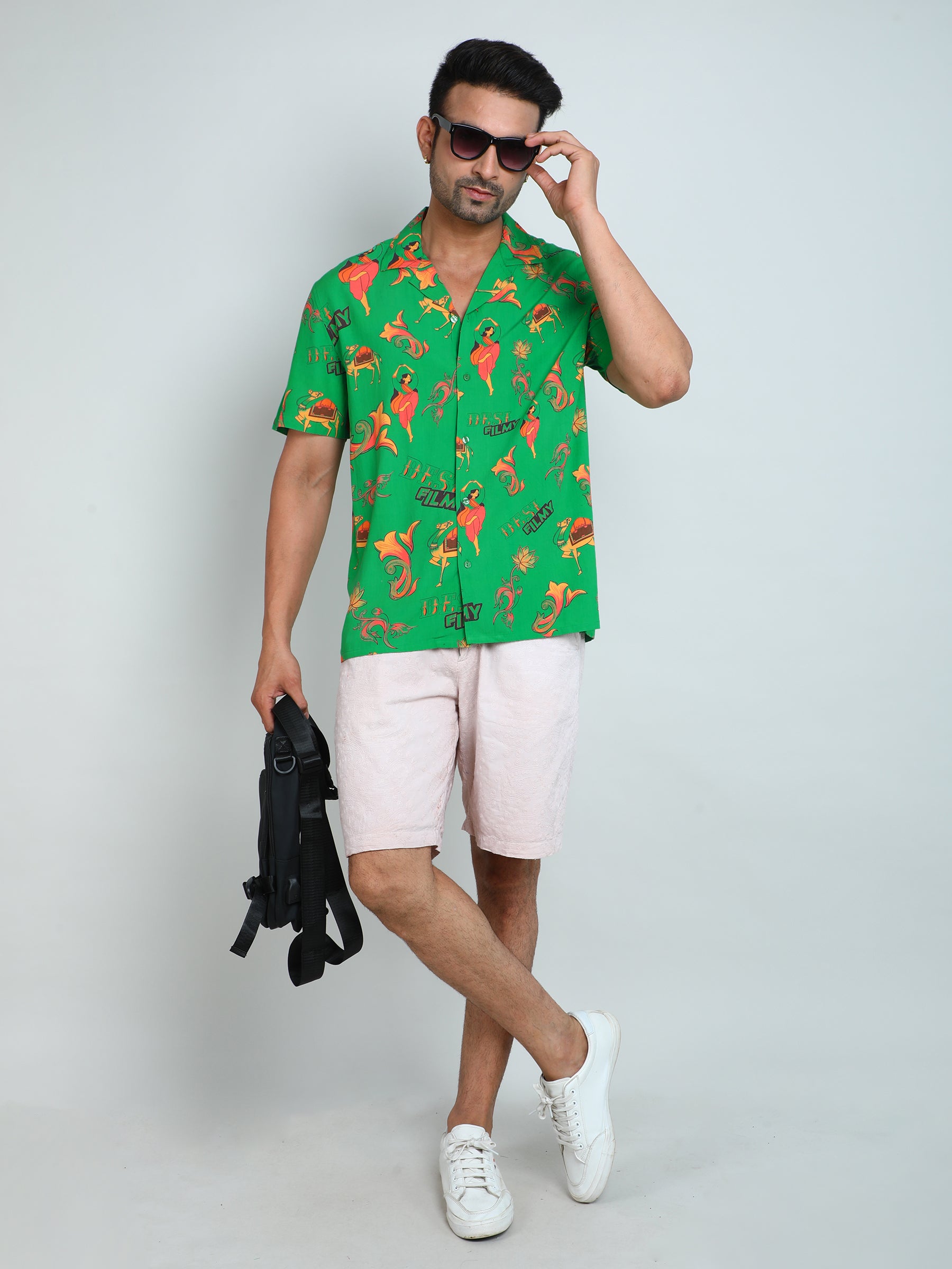 Relaxed Fit Mens Printed Casual Shirt (SS26-FILMY)