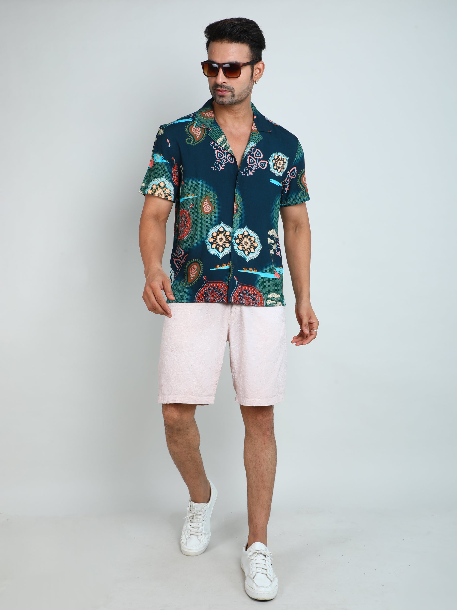 Relaxed Fit Mens Printed Casual Shirt (SS26-MANDALA)